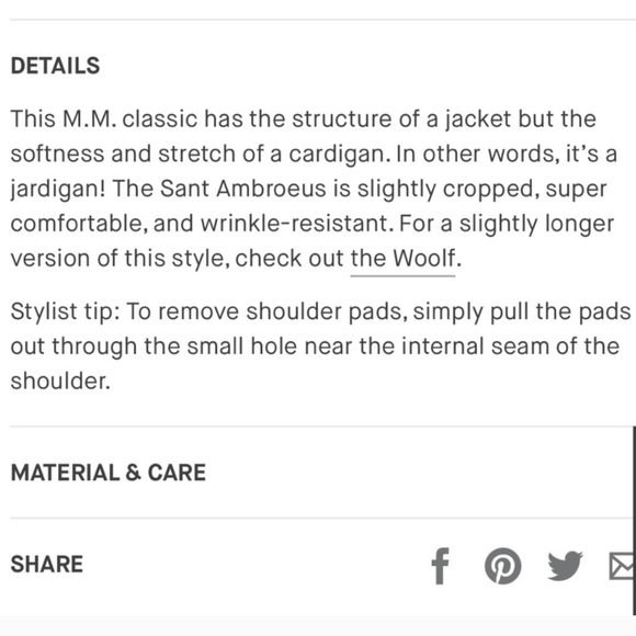 M.M Lafleur The Sant Ambroeus Jardigan Navy Cardigan Jacket - Picture 10 of 10